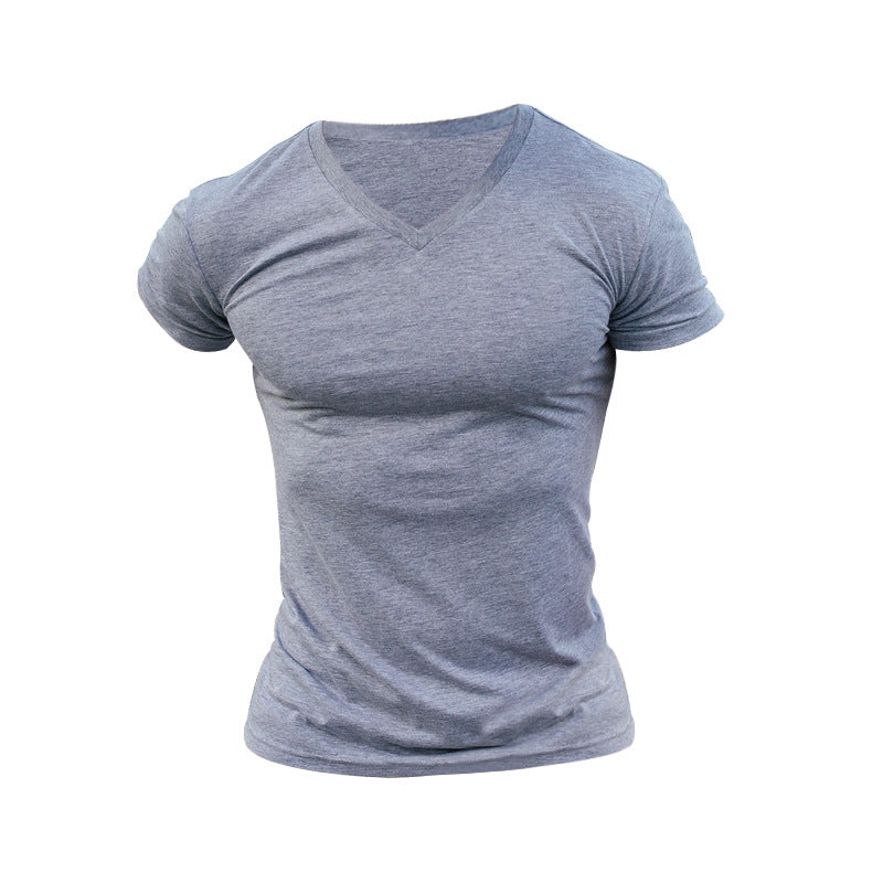 Herren V-Ausschnitt T-Shirt aus weichem Baumwollmix Aliams