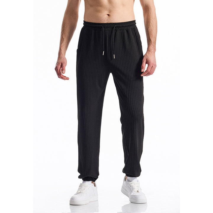 Herren bequeme Activewear-Hose mit elastischem Bund und gestreiftem Design Aliams