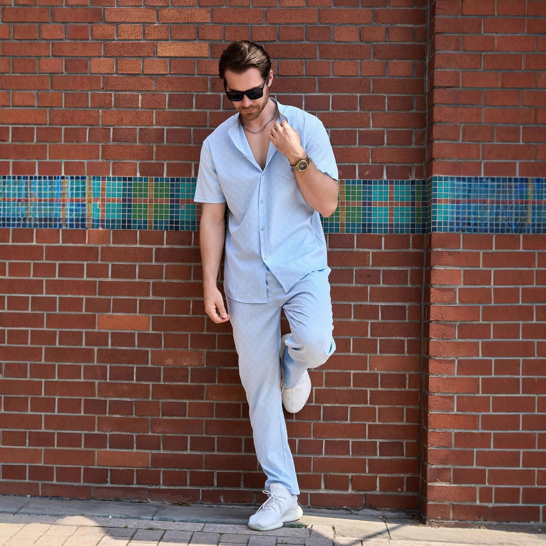 Herren Hochwertiges Freizeitanzug-Set mit lässigem Schnitt und stylischem Design Aliams