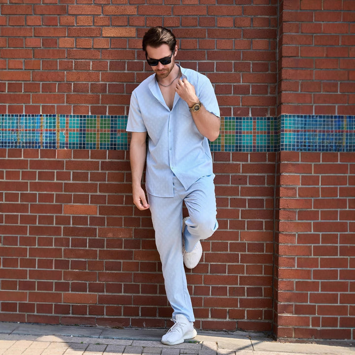 Herren Hochwertiges Freizeitanzug-Set mit lässigem Schnitt und stylischem Design Aliams