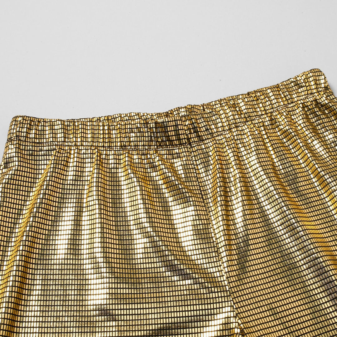 Herren extravagante Glanzhose mit auffälligem Design Aliams