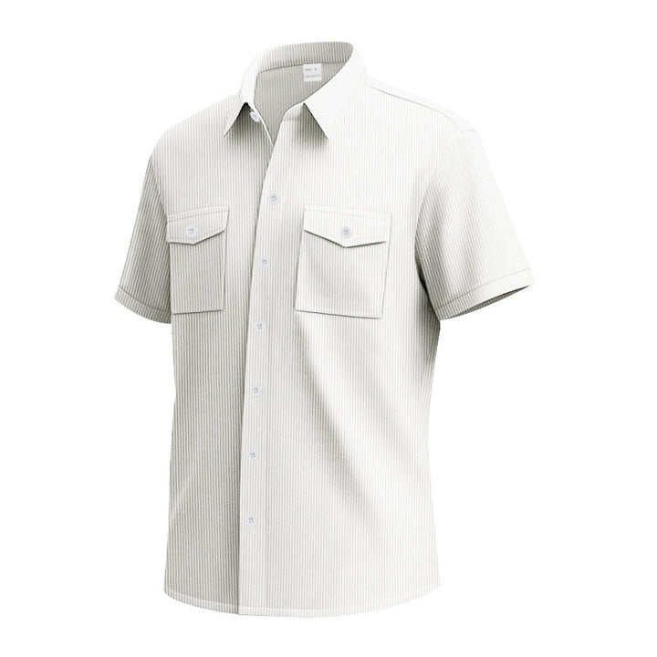 Herren Kurzarm-Hemd im modernen Streifenlook mit praktischen Brusttaschen Aliams