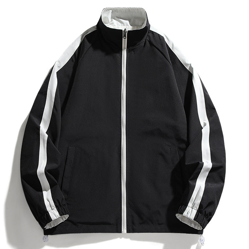 Herren Sportliche Übergangsjacke mit hohem Kragen und seitlichen Reißverschlusstaschen Aliams