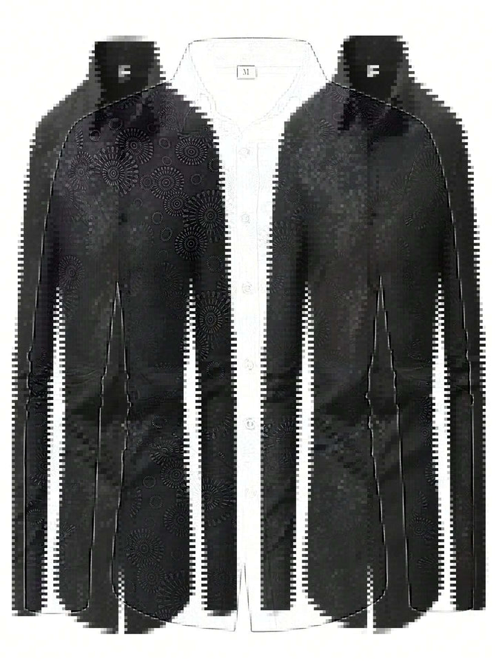 Herren Hemd mit feinem Musterdruck Aliams