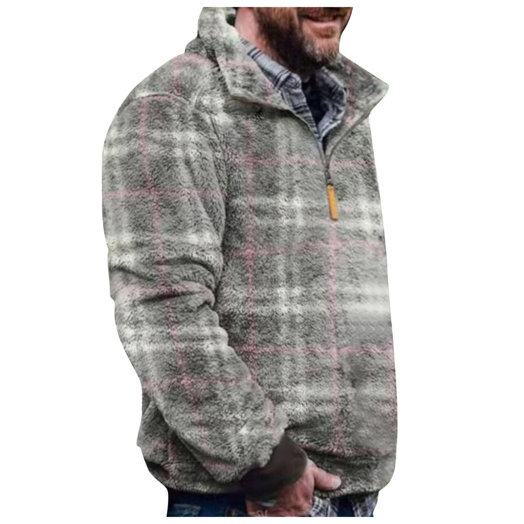 Herren Pulloverjacke mit farbenfrohem, geometrischem Design und praktischer Brusttasche Aliams