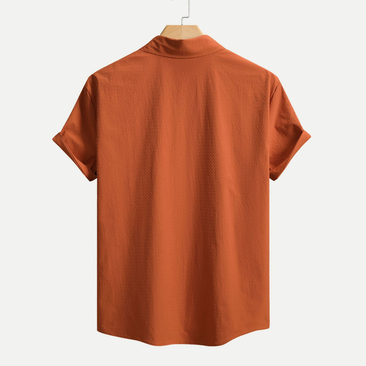 Herren Kurzarmhemd im eleganten Strukturdesign von Aliams