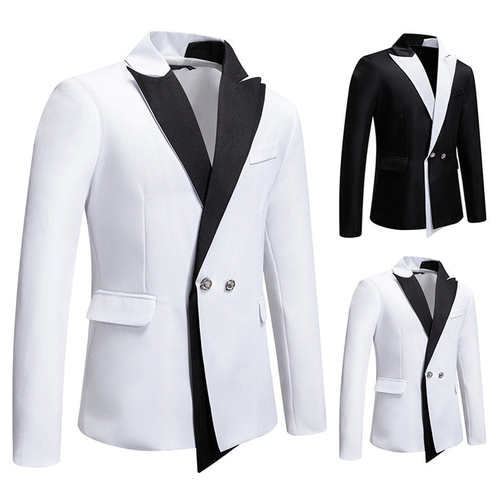 Herren Eleganter Smoking-Blazer mit kontrastreichem Revers Aliams