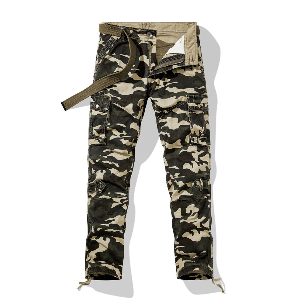 Herren Cargohose im modernen Camouflage-Design mit verstellbarem Bund Aliams