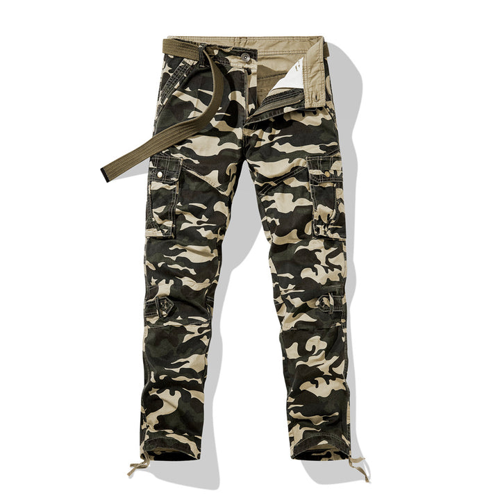 Herren Cargohose im modernen Camouflage-Design mit verstellbarem Bund Aliams