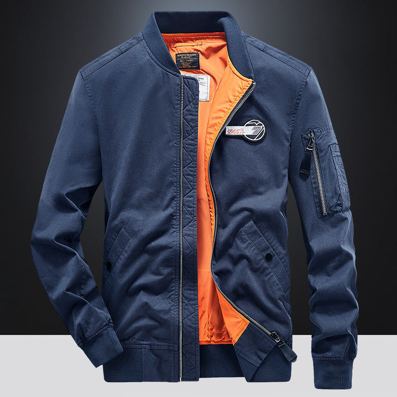 Herren Bomberjacke mit seitlichen Eingrifftaschen und praktischen Ärmeltaschen Aliams