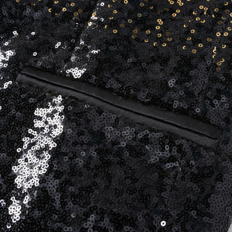 Herren Glitzerblazer im eleganten Schnitt mit schimmerndem Pailletten-Design Aliams