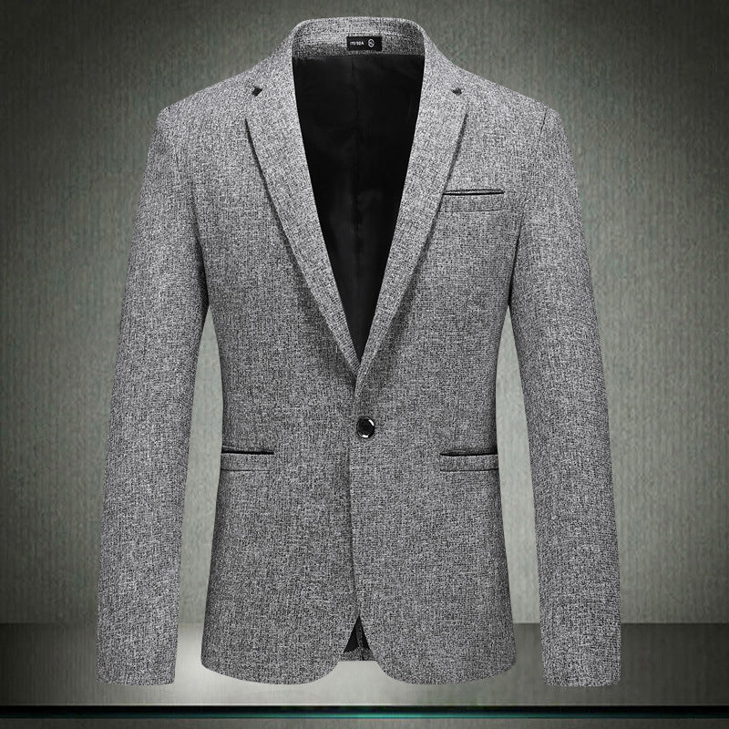 Herren eleganter Blazer mit strukturiertem Design und schmalem Schnitt Aliams