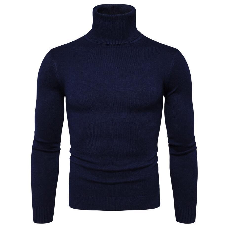 Herren eleganter Rollkragenpullover aus feiner Merinowolle Aliams