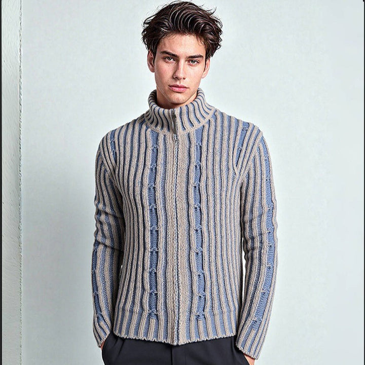 Herren gestreifter Strickpullover Aliams