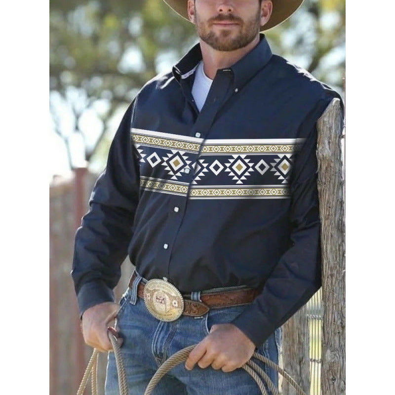 Herren Elegantes Floral Druck Knopf-Down Hemd Aliams