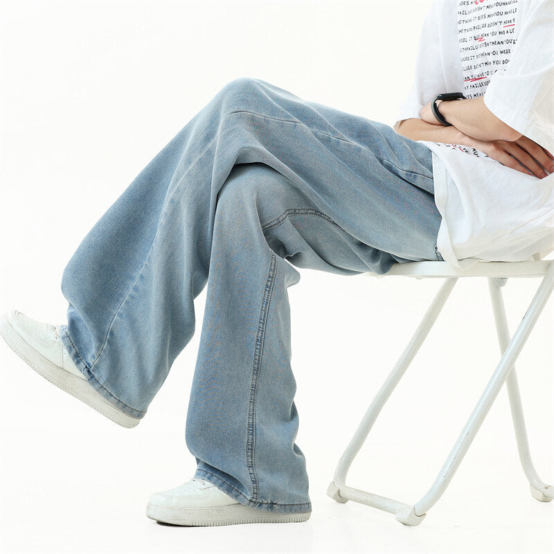 Herren Weit geschnittene Denim-Hose Aliams