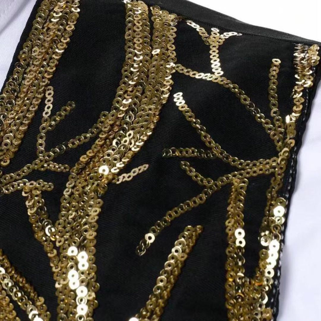 Herren Glamouröse Paillettenweste Aliams