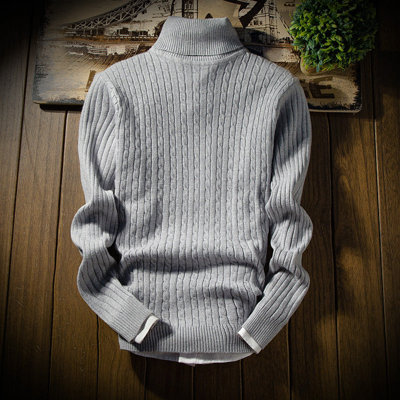 Herren Rollkragenpullover mit Rippstrickmuster Aliams