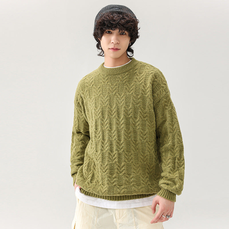 Herren Grobstrickpullover mit klassischem Muster Aliams