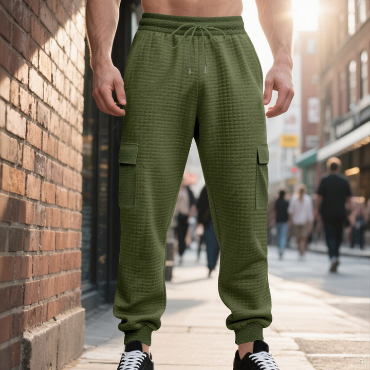 Herren Cargo-Jogginghose mit funktionalen Taschen Aliams