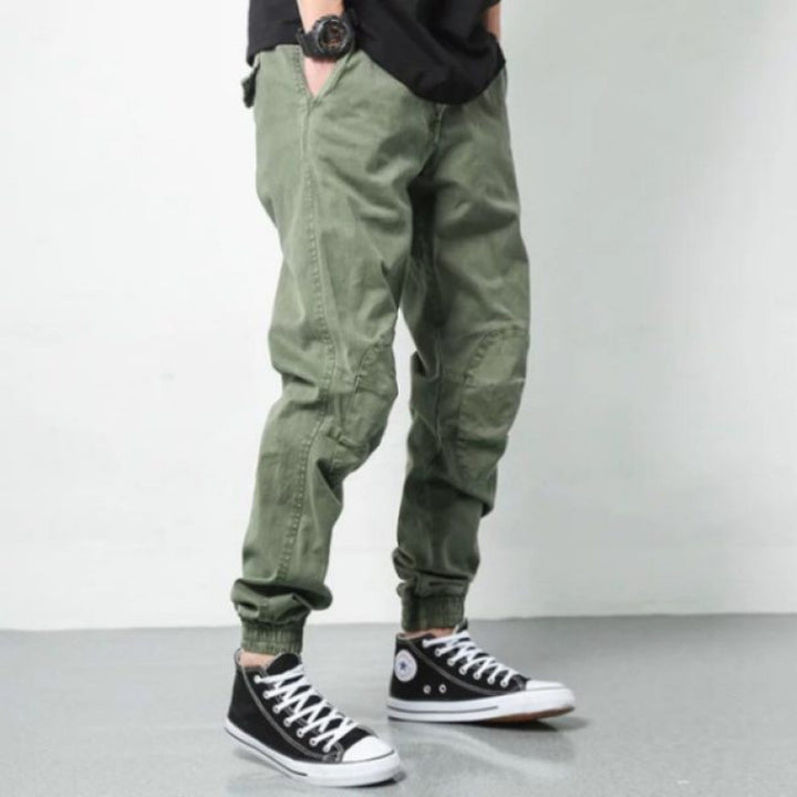 Herren bequeme Cargo-Hosen mit elastischem Bund und praktischen Taschen Aliams