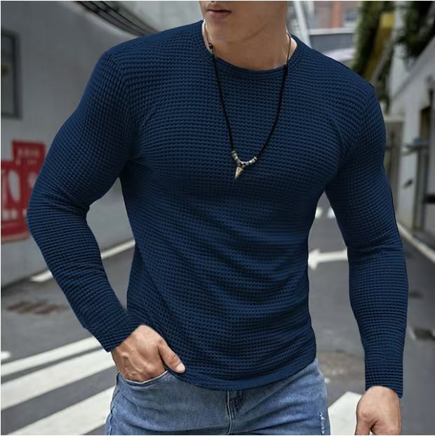 Herren vielseitiges Langarmshirt im strukturierten Design Aliams