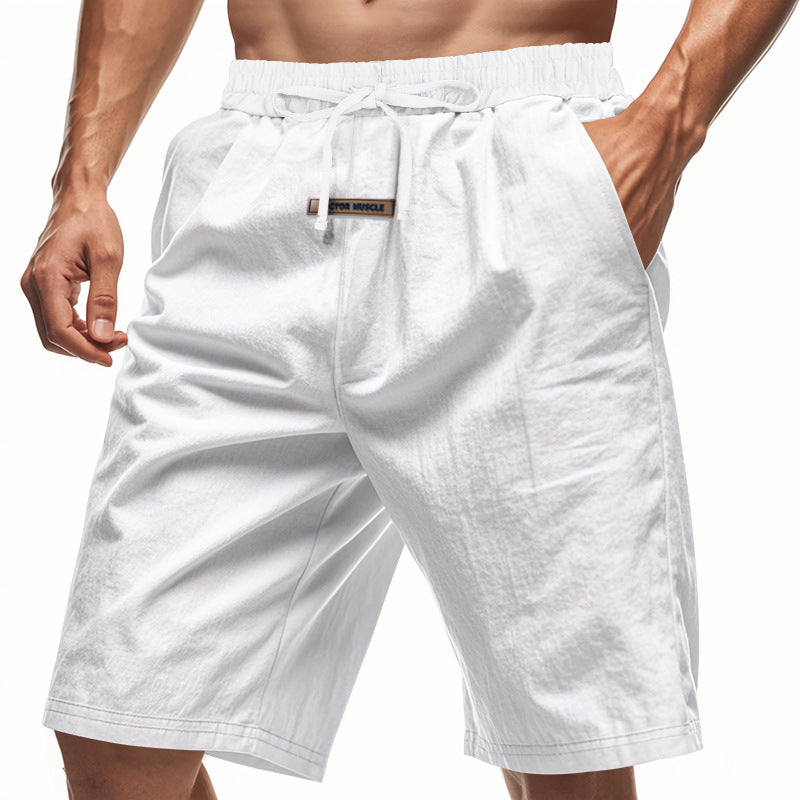 Herren lässige Strandshorts mit elastischem Bund und verstellbarem Kordelzug Aliams