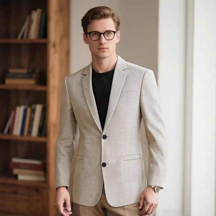 Herren eleganter struktureller Blazer mit modernen Akzenten Aliams