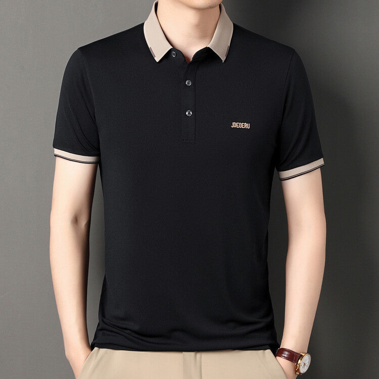 Herren sportliches Polo-Shirt mit modischem Kragen Aliams