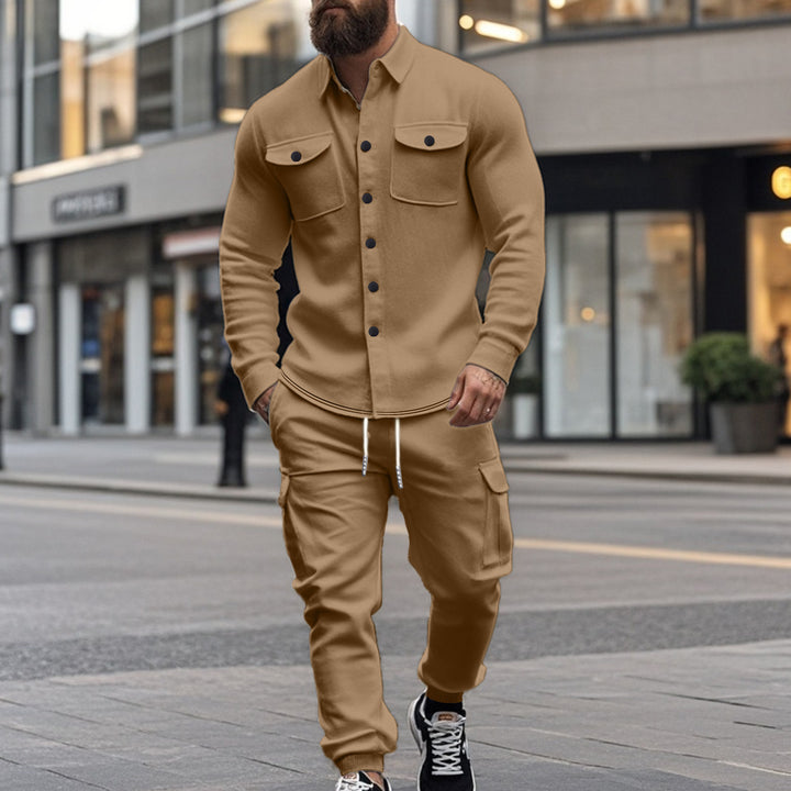 Herren Cargo-Jogginganzug mit funktionalen Taschen Aliams