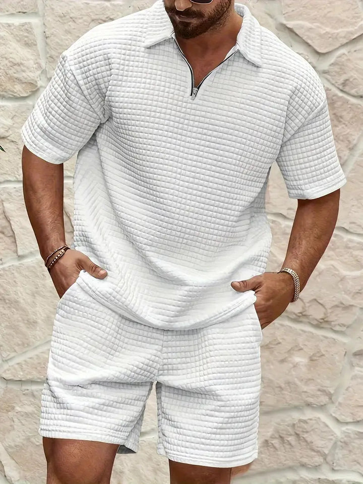 Herren Kurzarm-Polo mit praktischen Reißverschlussdetail Aliams