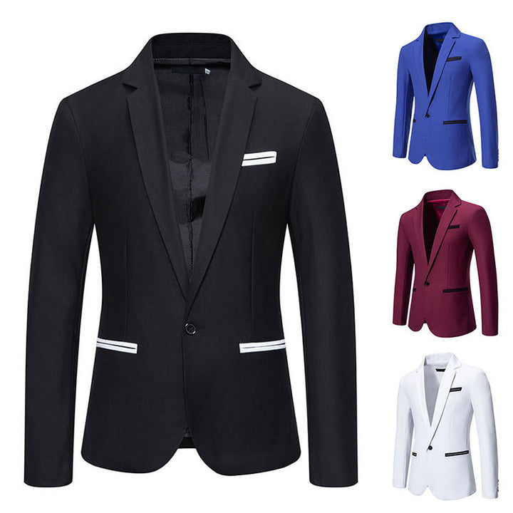 Herren eleganter Blazer mit modischem Schnitt und feinen Akzenten Aliams