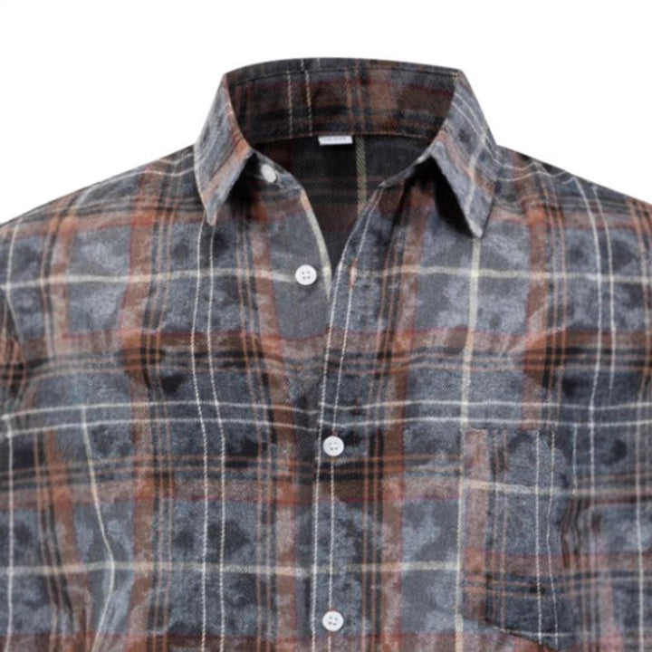 Herren Checkered Flanellhemd Aliams
