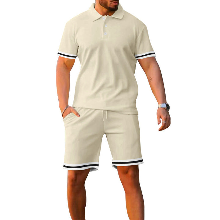 Herren sportliches Poloshirt mit Shorts-Set Aliams