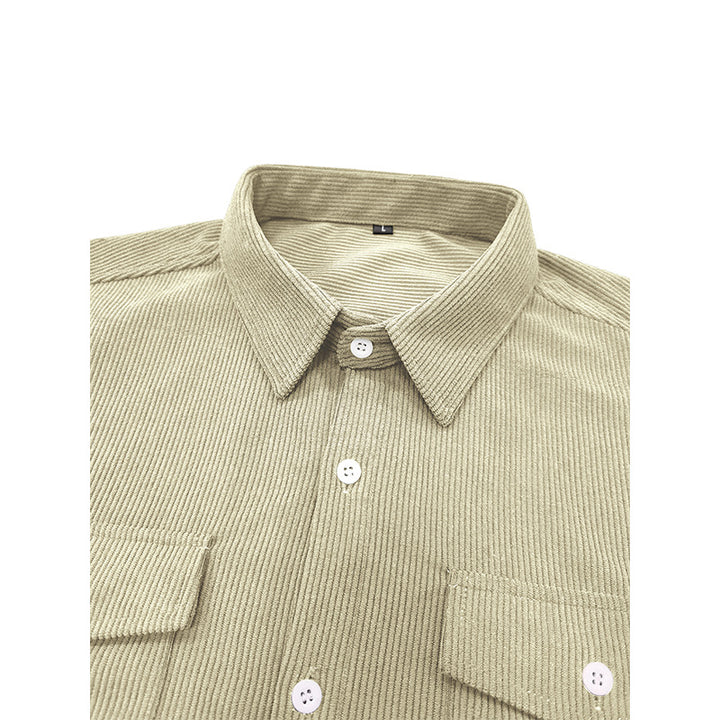 Herren Kordhemd mit zwei Brusttaschen Aliams