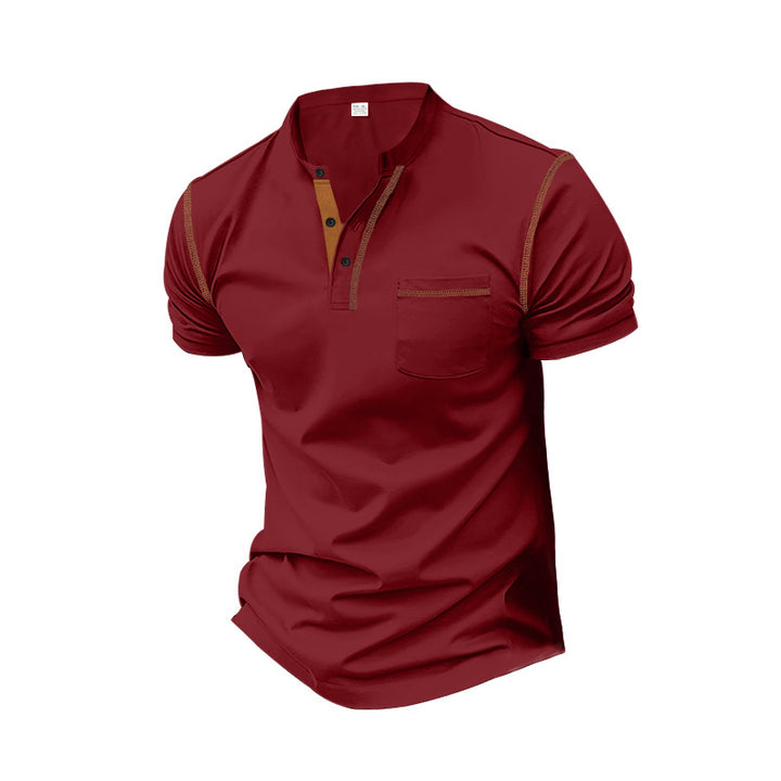 Herren Poloshirt mit modernem Kragen und praktischen Knopfdetails Aliams