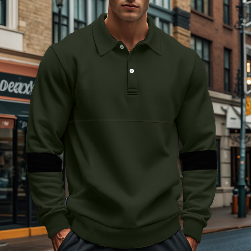 Herren sportlicher Pullover mit modischen Kontraststreifen Aliams