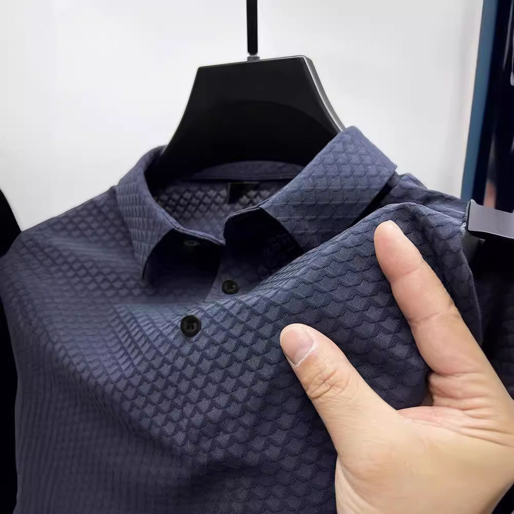 Herren strukturiertes Performance Button-Up-Shirt Aliams