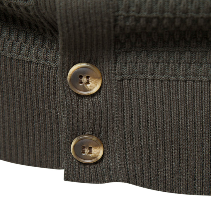 Herren Strickjacke mit modernem Zipper und stilvollen Knopfdetails Aliams