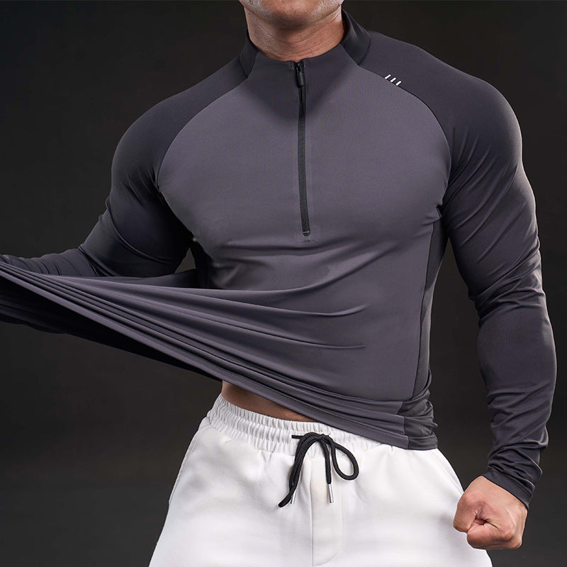 Herren Sportliches Langarmoberteil mit Reißverschluss Aliams