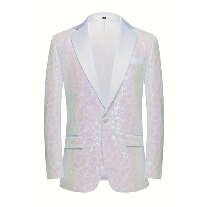 Herren Glamouröser Pailletten-Blazer mit hochwertigem Satin-Finish Aliams