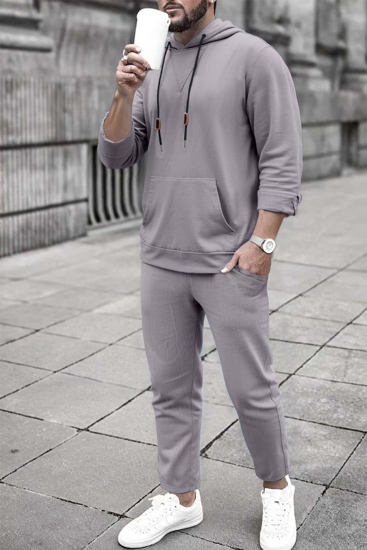 Herren bequemer Hoodie und Jogginghose Set Aliams