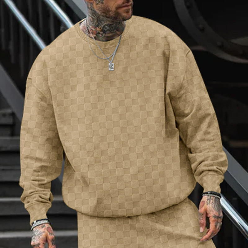 Herren Check-Design Freizeitanzug Aliams