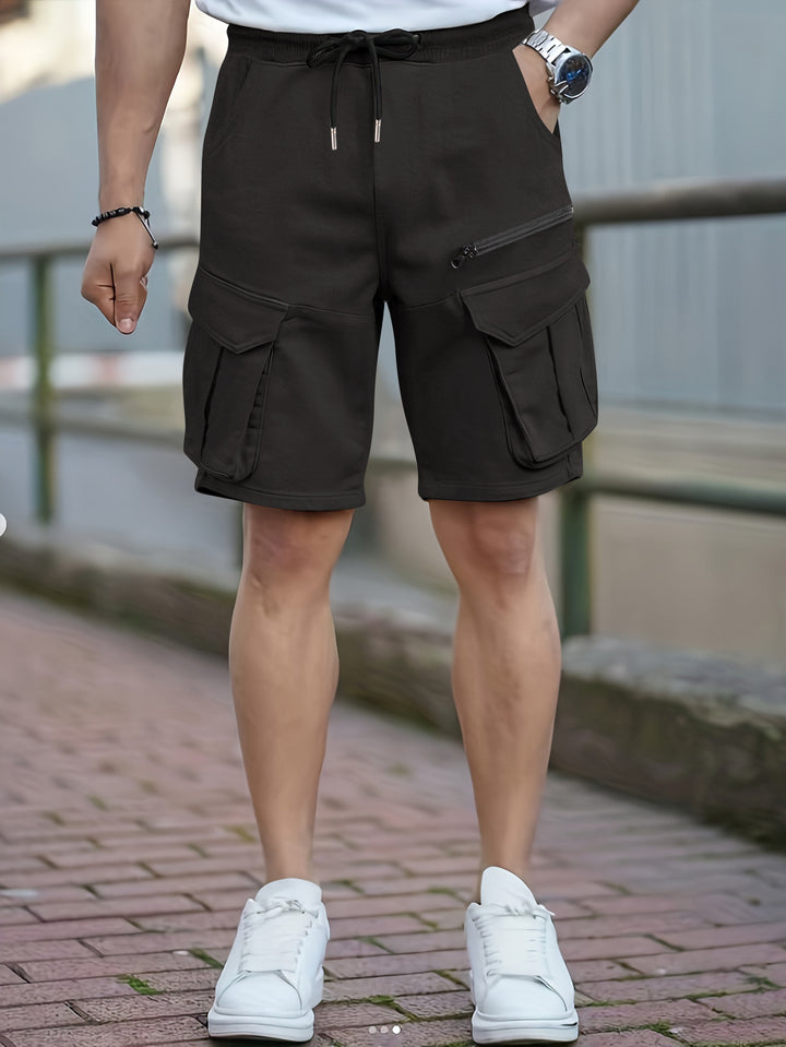 Herren Cargo-Shorts mit multifunktionalen Taschen und elastischem Bund Aliams