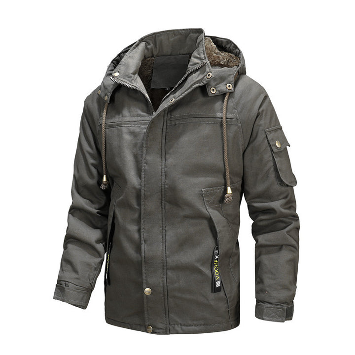 Herren Winterjacke mit abnehmbarer Kapuze Aliams