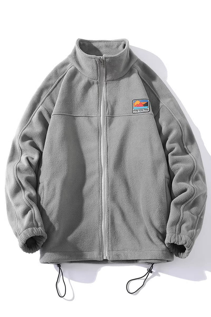 Herren Fleecejacke mit hohem Kragen und praktischen Taschen Aliams