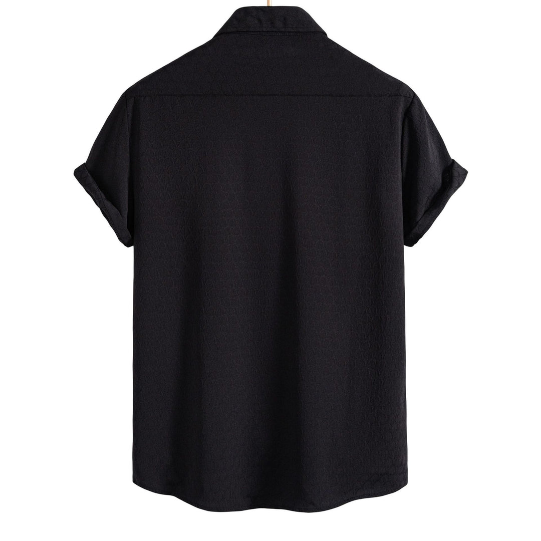 Herren Kurzarmhemd aus atmungsaktiver, strukturierter Baumwolle mit modernem Schnitt Aliams