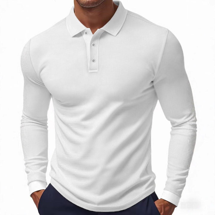 Herren Sportliches Langarm-Polohemd Aliams