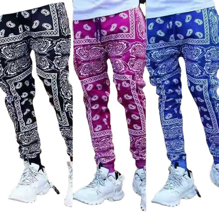 Herren Trendige Jogginghose mit Bandana-Muster Aliams