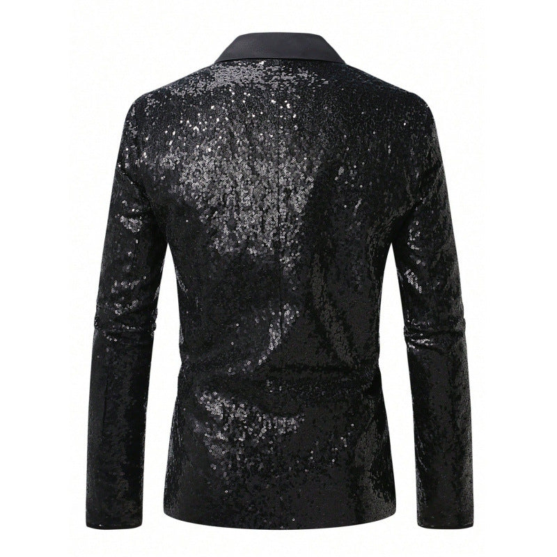 Herren Glamouröser Pailletten-Anzugblazer Aliams